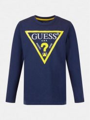 Guess Bluzka L84I29 K8HM0 Granatowy Regular Fit. Niebieskie koszule dla chłopców Guess, z aplikacjami, z bawełny, bez kołnierzyka, bez ramiączek. Za 79.99 zł.