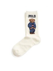 Polo Ralph Lauren Skarpety długie 455792964001 Biały. Białe skarpety damskie Polo Ralph Lauren, bez wzorów, z materiału. Za 89.99 zł.