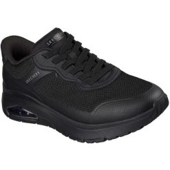 Buty sportowe męskie Skechers Uno Flex Step N Knit. Czarne buty sportowe męskie Skechers, bez zapięcia, na fitness i siłownię. Za 590.00 zł.