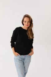 BLUZA LENA CZARNA S - Flawless. Czarne bluzy damskie Flawless, s, bez wzorów, z bawełny, bez kaptura. Za 296.00 zł.