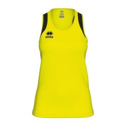 Damski tank top Errea Starter. Czarne koszulki sportowe damskie ERREA, bez wzorów, sportowe, bez kołnierzyka. Za 237.00 zł.