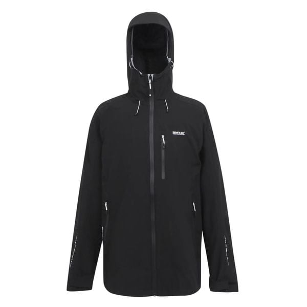 Kurtka wodoodporna Regatta Okara. Czarne kurtki męskie Regatta, m, bez wzorów, z materiału, bez kaptura. Za 377.90 zł.