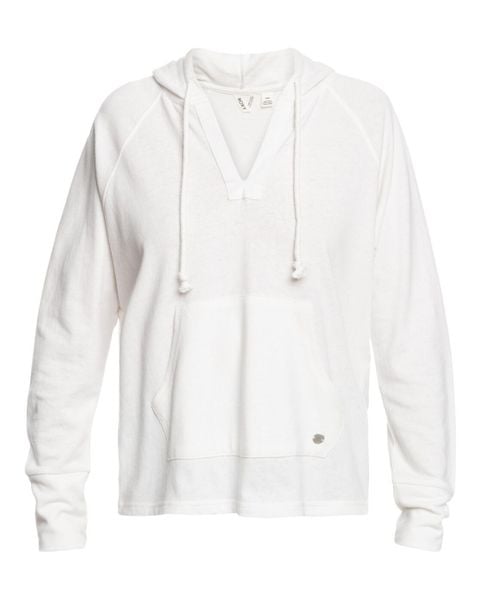 Bluza z kapturem dla Kobiety DESTINATION SURF Biały. Białe bluzy damskie Roxy, m, bez wzorów, z bawełny, z kapturem. Za 249.00 zł.
