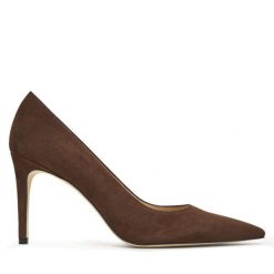 Szpilki Stuart Weitzman. Brązowe szpilki damskie Stuart Weitzman, bez wzorów, bez obcasa, bez zapięcia. Za 1,849.00 zł.