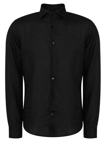 JOOP! Koszula Pai-W 30102661 Czarny Regular Fit. Czarne koszule męskie JOOP!, m, bez wzorów, ze lnu, bez kołnierzyka, bez ramiączek. Za 424.99 zł.
