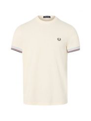 Fred Perry koszulka Mężczyźni Bawełna (100%) beżowy, L. Brązowe koszulki sportowe męskie Fred Perry, l, bez wzorów, z bawełny, bez kołnierzyka, bez ramiączek. Za 349.95 zł.
