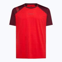 Koszulka męska La Sportiva Sunfire. Czerwone koszulki sportowe męskie La Sportiva, m, bez wzorów, bez kołnierzyka, bez ramiączek, trekkingowe. Za 189.99 zł.