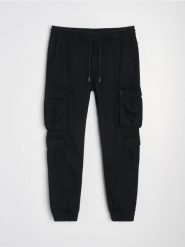 Jeansy cargo - czarny. Czarne jeansy męskie Sinsay. Za 119.99 zł.