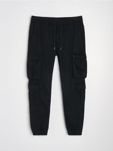 Jeansy cargo - czarny. Czarne jeansy męskie Sinsay. Za 119.99 zł.