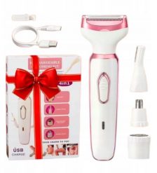 Verk Golarka elektryczna damska 4w1 do twarzy ciała bikini i brwi USB. Bikini damskie Verk, bez wzorów. Za 49.90 zł.