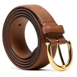 Pasek Damski LAUREN RALPH LAUREN. Brązowe paski damskie Lauren Ralph Lauren, bez wzorów. Za 239.99 zł.