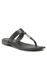 Tommy Hilfiger Japonki Th Elevated Sandal FW0FW07174 Czarny. Czarne klapki damskie Tommy Hilfiger, bez wzorów, ze skóry, bez obcasa. Za 319.99 zł.