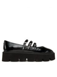 Buffalo Półbuty Darya Mary Vamp 1620043 Czarny. Czarne półbuty damskie Buffalo, bez wzorów, ze skóry, bez obcasa, na płaskiej podeszwie, bez zapięcia. Za 279.99 zł.