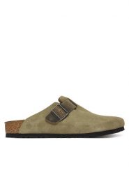 Birkenstock Klapki Boston 1031516 Khaki. Brązowe klapki męskie Birkenstock, ze skóry. Za 679.99 zł.