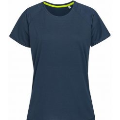 Raglanowa Koszulka Aktywna Dla Kobiet. Niebieskie koszulki sportowe damskie Stedman, xl, bez wzorów, sportowe, bez kołnierzyka. Za 71.99 zł.