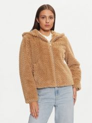 Guess Kurtka przejściowa W3BL50 WFSD0 Beżowy Regular Fit. Brązowe kurtki damskie Guess, l, z aplikacjami, z syntetyku, bez kaptura. Za 719.99 zł.