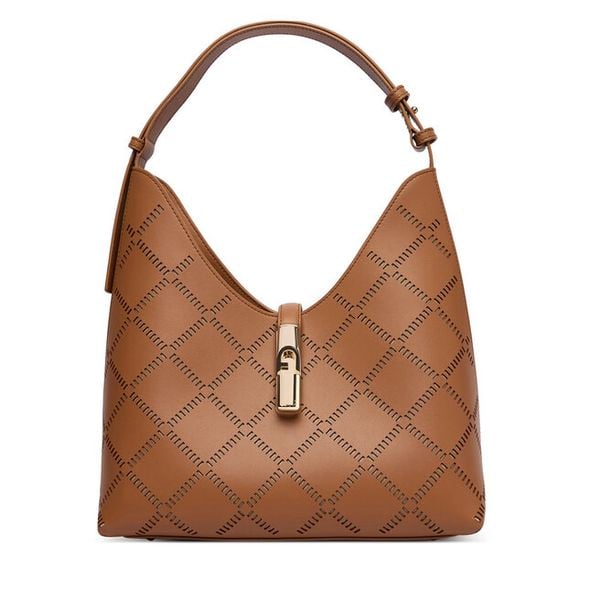 Torebka Furla. Brązowe torebki do ręki damskie Furla, bez wzorów, klasyczne, bez dodatków. Za 1,389.00 zł.