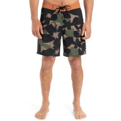 Spodenki boardshort dla Mężczyzn SURFSILK STRAIGHT LEG 18" Brązowy. Zielone szorty męskie Quiksilver, m, bez wzorów, z elastanu. Za 319.99 zł.
