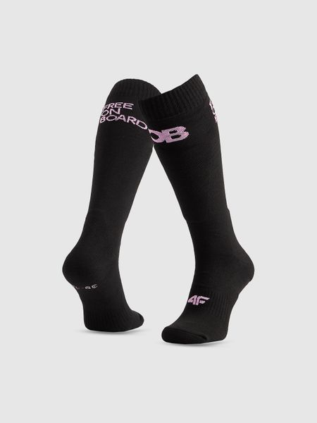 4F Skarpety snowboardowe damskie - czarne 35-38. Czarne skarpety damskie 4f, bez wzorów, prążkowane. Za 69.99 zł.