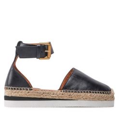 Espadryle See By Chloé. Czarne sandały damskie See By Chloé, bez wzorów, bez obcasa, bez zapięcia. Za 869.99 zł.
