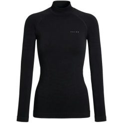 Damska koszulka z długim rękawem typu turtleneck Falke Maximum Warm. Czarne koszulki sportowe damskie Falke, l, bez wzorów, z elastanu, bez kołnierzyka, bez ramiączek, na golfa. Za 399.50 zł.