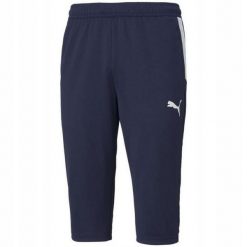 Męskie Treningowe Spodnie Do Biegania TeamLIGA O Długości 3/4. Niebieskie spodnie sportowe męskie Puma, m, bez wzorów, z dresówki, do biegania. Za 208.99 zł.