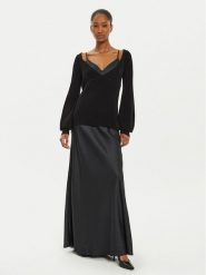 TWINSET Komplet sweter i sukienka 242TP3112 Czarny Relaxed Fit. Czarne sukienki damskie Twinset, xs, bez wzorów, z syntetyku, wizytowe, bez kołnierzyka, bez ramiączek, bez kaptura. Za 819.99 zł.