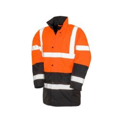 Dwukolorowa parka ochronna Result. Brązowe parki męskie RESULT, na zimę, m, bez wzorów, biznesowe, bez kaptura. Za 230.50 zł.