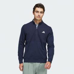 Bluza Ultimate365 Tour Quarter-Zip. Niebieskie bluzy męskie Adidas, m, bez wzorów, z materiału, bez kaptura. Za 529.00 zł.