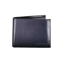 Skórzany portfel w kolorze granatowym - (S)13 x (W)10 x (G)2 cm. Niebieskie portfele męskie Calvin Klein, bez wzorów, ze skóry. W wyprzedaży za 269.95 zł.