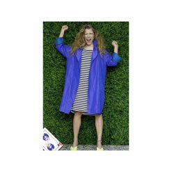 VIOLET PŁASZCZ. Fioletowe płaszcze damskie Yes to dress by bożena karska, w paski, z tkaniny. Za 640.00 zł.