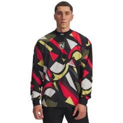 Bluza Under Armour 96 Terrace. Czarne bluzy męskie Under Armour, l, bez wzorów, z materiału, bez kaptura. Za 297.75 zł.