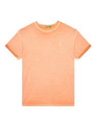 United Colors Of Benetton T-Shirt 3085C10P9 Pomarańczowy Regular Fit. Brązowe t-shirty dla chłopców United Colors Of Benetton, bez wzorów, z bawełny, bez ramiączek. Za 49.99 zł.