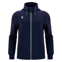 Bluza z kapturem z pełnym zamkiem błyskawicznym Macron Rhodos. Niebieskie bluzy męskie Macron, na wiosnę, l, bez wzorów, z materiału, z kapturem. Za 358.00 zł.