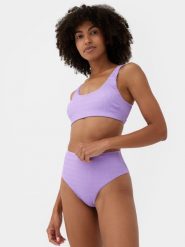 4F Góra od bikini z materiałów z recyklingu damska M. Fioletowe bikini damskie 4f, m, bez wzorów. W wyprzedaży za 9.99 zł.
