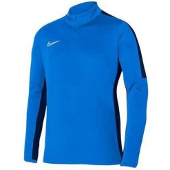 Bluza piłkarska męska Nike Df Academy 23 Dril Top. Niebieskie bluzy męskie Nike, m, bez wzorów, bez kaptura, do piłki nożnej. Za 251.00 zł.
