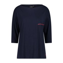 Damska koszulka z rękawem 3/4 CMP. Czarne koszulki sportowe damskie CMP, bez wzorów, z materiału, bez kołnierzyka, bez ramiączek, na fitness i siłownię. Za 250.00 zł.