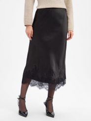 S.Oliver BLACK LABEL Satynowa spódnica Kobiety czarny, 34. Czarne spódnice damskie s.Oliver BLACK LABEL, s, bez wzorów, z satyny, biznesowe. Za 449.95 zł.