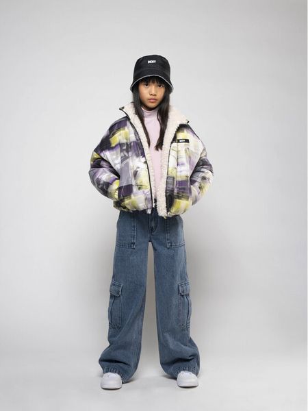 DKNY Jeansy D34B04 D Niebieski Regular Fit. Niebieskie jeansy dla dziewczynek DKNY, z bawełny. Za 279.99 zł.