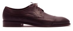 Ciemnobordowe eleganckie buty męskie Modini T240. Czerwone eleganckie półbuty Modini Moda Męska, z materiału, biznesowe, bez zapięcia. W wyprzedaży za 332.10 zł.