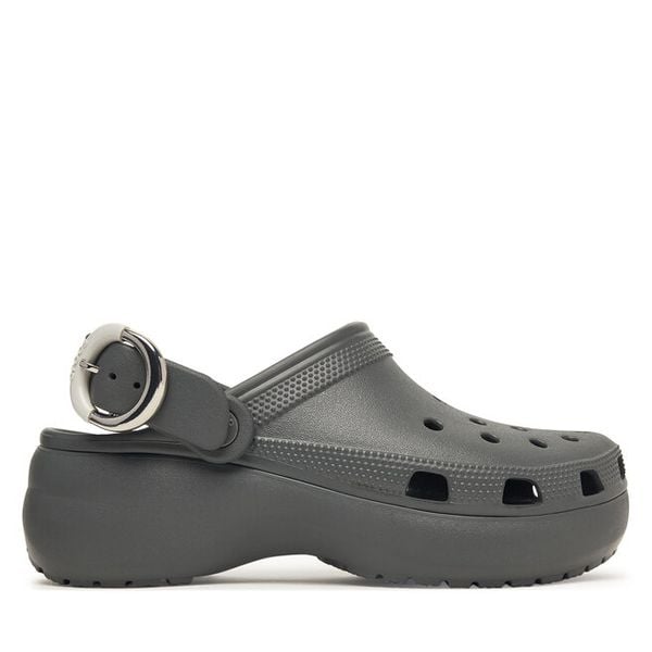 Klapki Crocs. Szare klapki damskie Crocs, bez wzorów, bez obcasa. Za 299.99 zł.