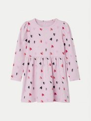 NAME IT Sukienka codzienna 13235237 Różowy Regular Fit. Czerwone sukienki dla dziewczynek Name it, bez wzorów, z bawełny, bez ramiączek. Za 89.99 zł.