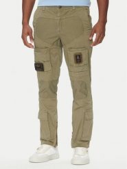 Aeronautica Militare Spodnie materiałowe 251PA1387CT1493 Khaki Regular Fit. Brązowe spodnie materiałowe męskie Aeronautica Militare, m, bez wzorów, z bawełny. Za 809.99 zł.