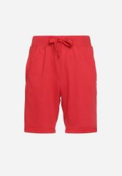Czerwone Szorty Dresowe z Gumką w Pasie Zhen. Czerwone szorty męskie Born2be, m, bez wzorów, z dresówki. Za 29.99 zł.