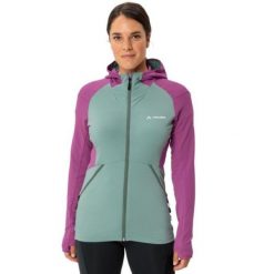 Bluza trekkingowa damska Vaude Scopi Fleece polarowa. Zielone bluzy damskie Vaude, s, bez wzorów, z elastanu, bez kaptura. W wyprzedaży za 417.49 zł.