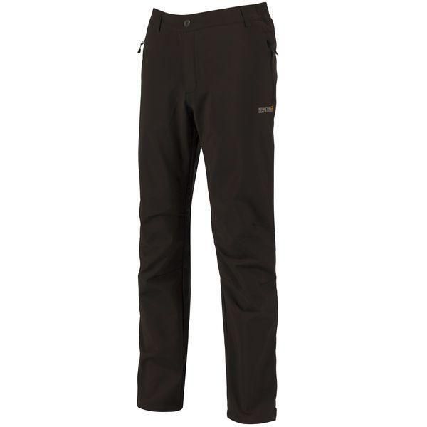 Spodnie turystyczne męskie Geo Softshell II. Czarne spodnie sportowe męskie Regatta, na lato, l, bez wzorów, z softshellu, trekkingowe. W wyprzedaży za 282.35 zł.