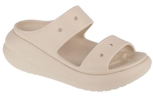 Sandały CROCS CRUSH SANDAL Beżowy. Szare sandały damskie Crocs, bez wzorów, z gumy, bez obcasa, bez zapięcia. Za 239.99 zł.