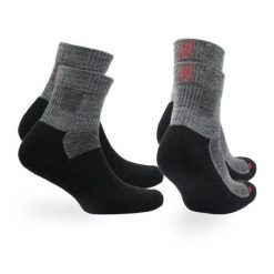 2 Pary - Skarpety Trekkingowe 60% Merino - Przeciw Pęcherzom Leonardo QTR. Czarne skarpety damskie NORFOLK, bez wzorów, z wełny. Za 114.99 zł.
