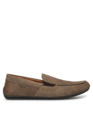 Rieker Mokasyny 09555-25 Brązowy. Brązowe mokasyny męskie Rieker, z nubiku. Za 369.99 zł.