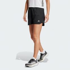 Szorty Run It. Czarne obuwie sportowe damskie Adidas, bez wzorów, z materiału, sportowe, do biegania. Za 126.70 zł.